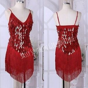🆕⭐Red sequin fringe Gatsby mini dress